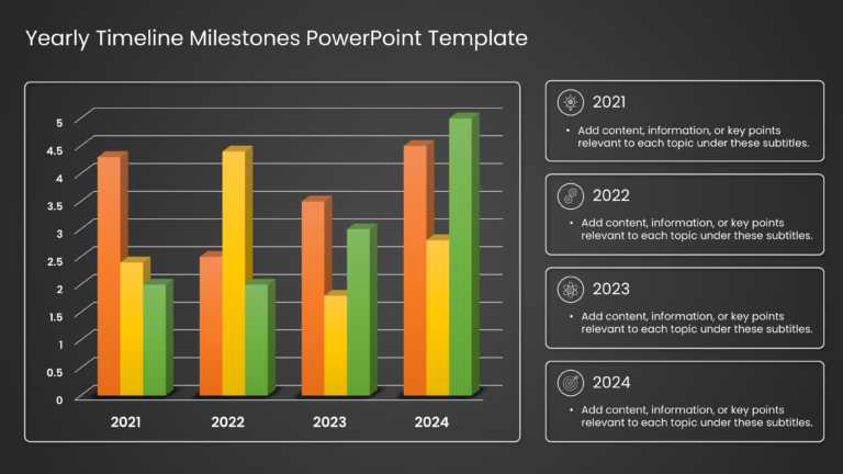 Yearly Timeline Milestones PowerPoint Template & Google Slides Theme 1