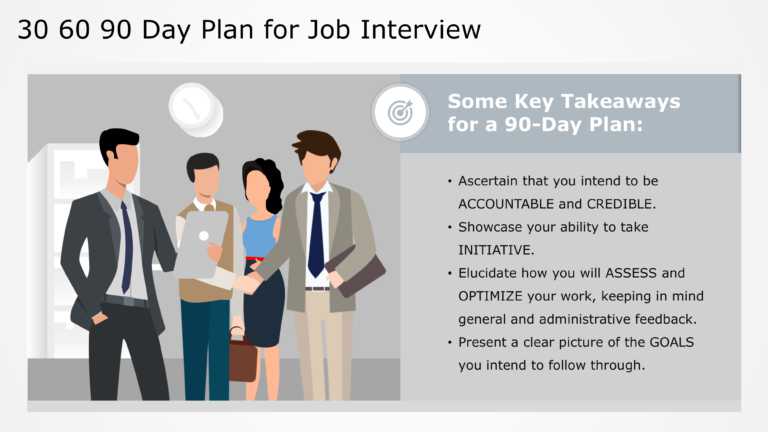 30 60 90 day plan job interview PowerPoint Template & Google Slides Theme 1