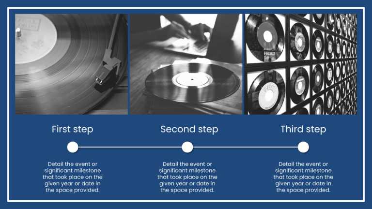 Dark Blue Vinyl Music Presentation Theme & Google Slides Theme 3