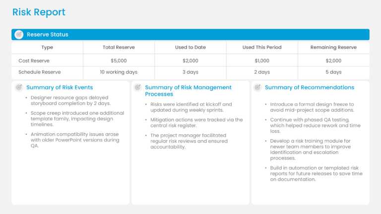 Business Risk Review Dashboard Slide Template & Google Slides Theme 5