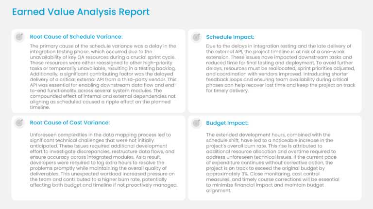 Earned Value Dashboard for Project Control Template & Google Slides Theme 1