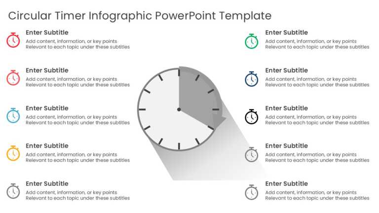 Circular Timer Infographic PowerPoint Template & Google Slides Theme 1
