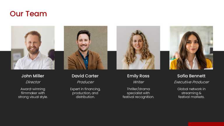 Film Pitch Deck PPT Template & Google Slides Theme 4