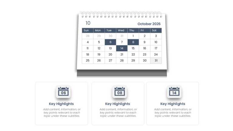 2026 Calendar For Key Dates Presentation Template & Google Slides Theme 8