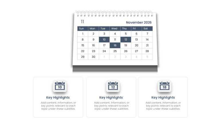 2026 Calendar For Key Dates Presentation Template & Google Slides Theme 9