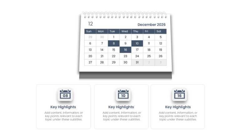 2026 Calendar For Key Dates Presentation Template & Google Slides Theme 10