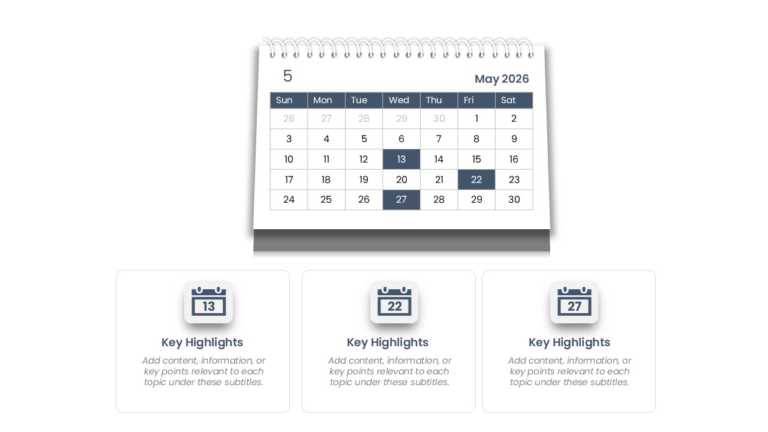 2026 Calendar For Key Dates Presentation Template & Google Slides Theme 4