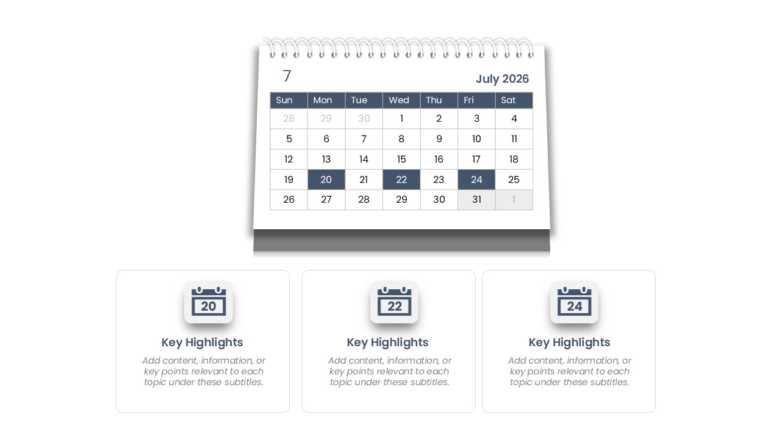 2026 Calendar For Key Dates Presentation Template & Google Slides Theme 5