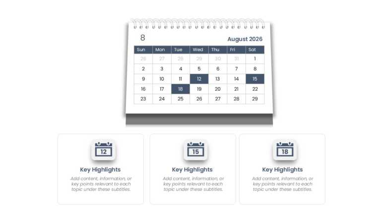 2026 Calendar For Key Dates Presentation Template & Google Slides Theme 6