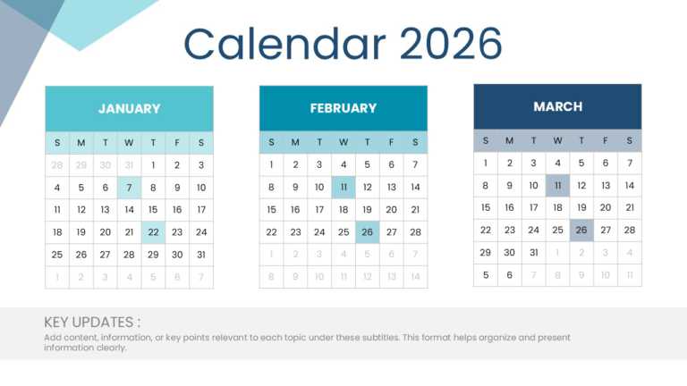 2026 Monthly Calendar Overview Presentation Template 