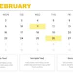 2026 Monthly Calendar With Milestones Presentation Template & Google Slides Theme 1