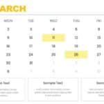 2026 Monthly Calendar With Milestones Presentation Template & Google Slides Theme 2