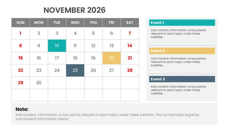 2026 Year At A Glance Calendar Presentation Template & Google Slides Theme 9