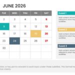 2026 Year At A Glance Calendar Presentation Template & Google Slides Theme 5