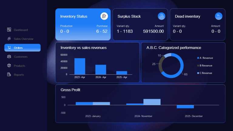 Animated Business Performance Dashboard Presentation Template  & Google Slides Theme 2