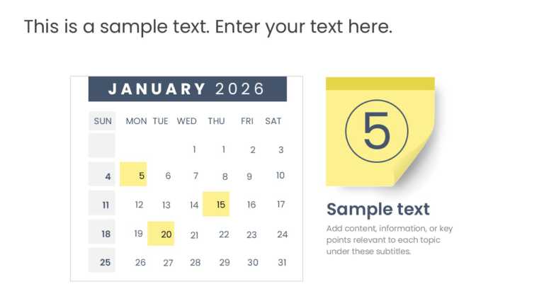 Detailed 2026 Calendar With Highlights Presentation Template 