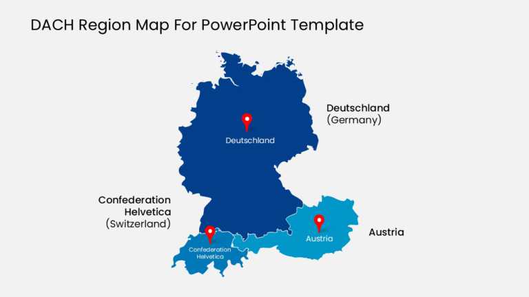 DACH Region Map For PowerPoint Template & Google Slides Theme 1