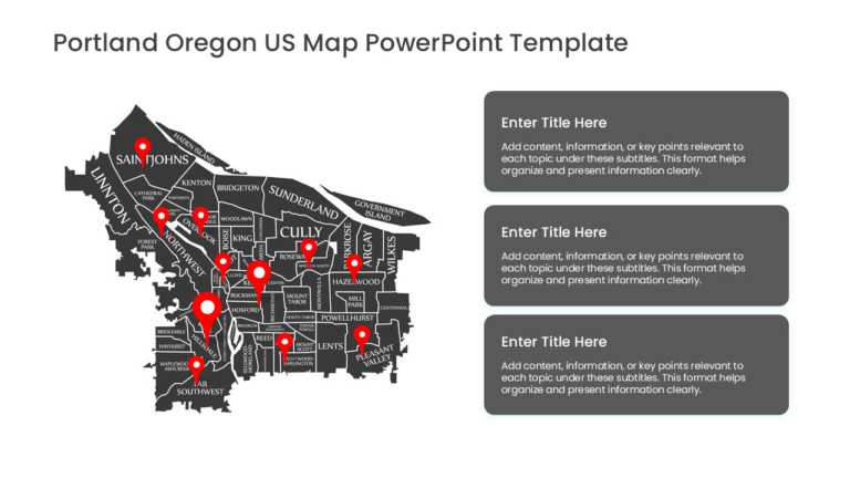 Portland Oregon US Map PowerPoint Template & Google Slides Theme 2