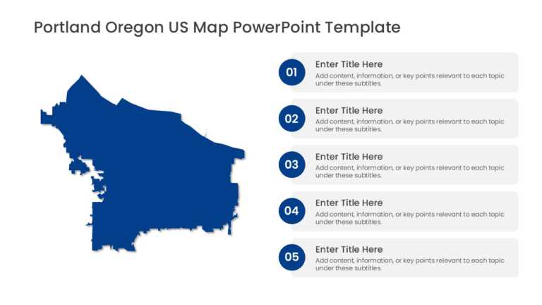 Portland Oregon US Map PowerPoint Template & Google Slides Theme 1