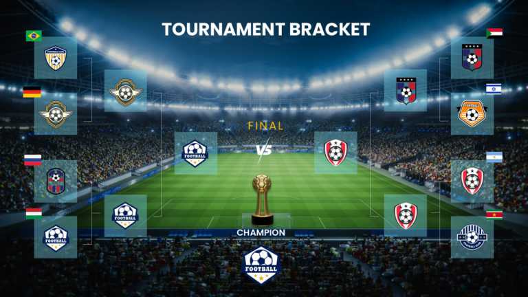 Tournament Bracket Google Slides And PPT Template