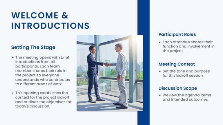 Project Meeting Agenda PowerPoint And Google Slides Template Theme 2